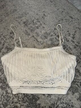 Abercrombie & Fitch Ivory Crochet Camisole